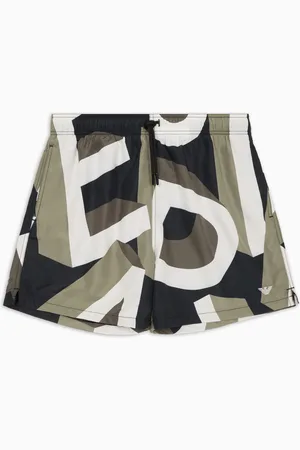 Emporio Armani Badeshorts mit Makro-Schriftzug