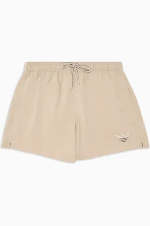 Emporio Armani Badeshorts mit zweifarbiger Adler-Stickerei