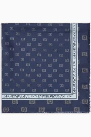 Emporio Armani Tuch aus Seide mit Icon-Print