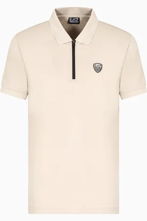 EA7 Hochwertiges Premium Shield-Poloshirt aus Viskose- und Nylon-Jersey