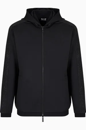 EA7 Gold Label Sweatshirt mit Kapuze aus elastischem Funktions-Twill