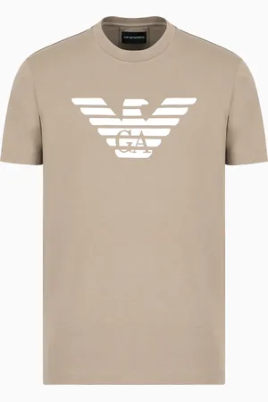 Emporio Armani T-Shirt aus Pima-Jersey mit Logo-Print