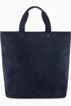 Emporio Armani Maxi-Shopper aus der Peace Sonderkollektion, gefertigt aus Veloursleder