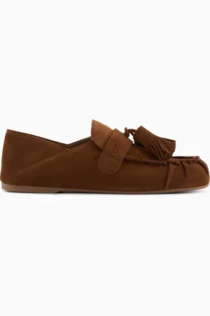 Emporio Armani Veloursleder-Mokassins mit Quasten
