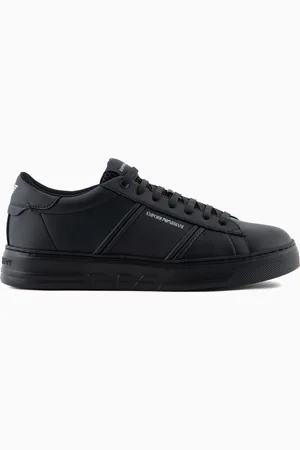 Emporio Armani Sneaker aus Leder mit Logo-Detail