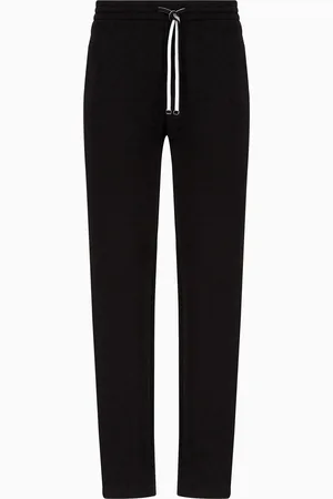 Emporio Armani Jogginghose aus doppellagigem Jersey mit Adler-Logo-Aufnäher