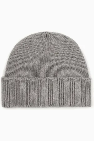Emporio Armani Rippstrick-Mütze aus Kaschmir