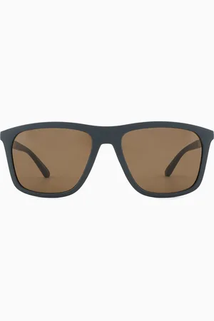 Emporio Armani Eckige Sonnenbrille in Asian Fit für Herren
