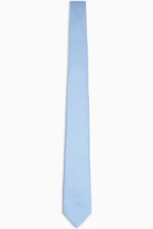 Emporio Armani Krawatte aus reiner Seide mit Mikrostruktur