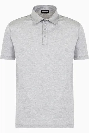 Giorgio Armani Poloshirt aus Seidenjersey und Baumwollgemisch