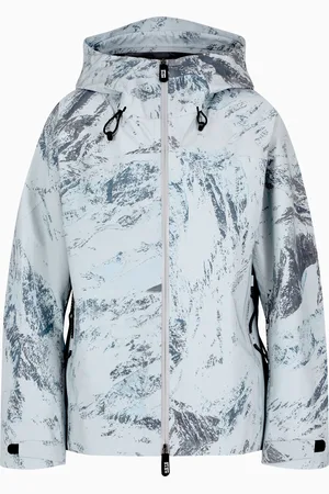 Giorgio Armani Reflektierende Neve Skijacke aus bedrucktem Stoff
