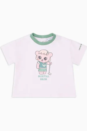 Emporio Armani ASV T-Shirt aus Bio-Jersey mit Manga Bear Crew Print