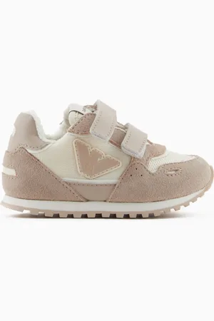 Emporio Armani Sneaker aus Mesh mit Veloursleder-Details und Adler-Patch