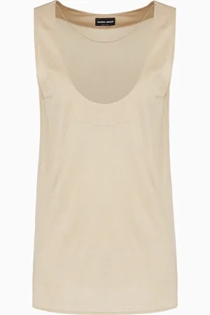 Giorgio Armani Top aus glänzendem Viskosejersey