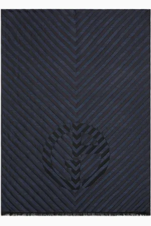Giorgio Armani Stola aus Seide und Schurwolle in Jacquard-Verarbeitung