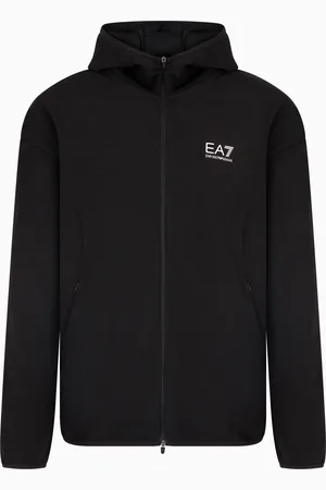 EA7 Dynamic Athlete Sweatshirt mit Kapuze aus ???Natural??VENTUS7???-Funktionsgewebe