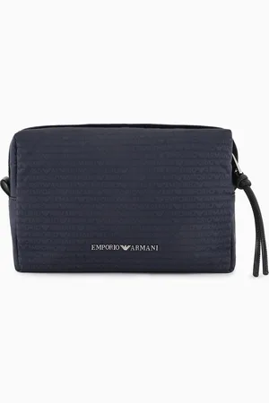 Emporio Armani Nylon-Beutel mit Allover-Logo-Schriftzug aus Jacquard-Stoff