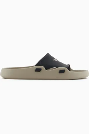 Emporio Armani Slider aus PVC mit Adler-Logoband