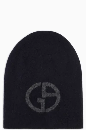 Giorgio Armani Beanie aus Kaschmir mit Jacquard-Logo