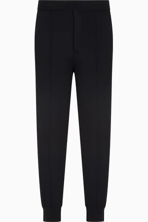 Emporio Armani Jogginghose aus Glattstrick mit Biesen an der Vorderseite