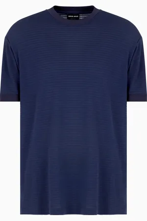 Giorgio Armani T-Shirt aus bestickter Viskose mit Rundhalsausschnitt