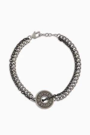 Emporio Armani Armband aus Edelstahl mit grauer Gunmetal-Beschichtung