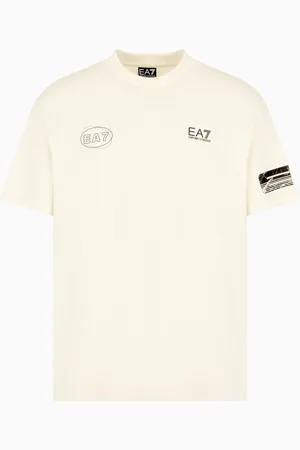 EA7 Graphic Series T-Shirt mit Rundhalsausschnitt aus Baumwolljersey