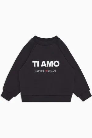 Emporio Armani ASV Sweatshirt aus French Terry mit „Ti amo“-Aufdruck