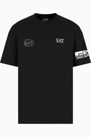 EA7 Graphic Series T-Shirt mit Rundhalsausschnitt aus Baumwolljersey