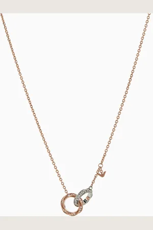 Emporio Armani Kette mit Anhänger aus zweifarbigem Edelstahl