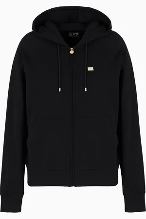 EA7 Core Lady Sweatshirt mit Kapuze aus Baumwollstretch