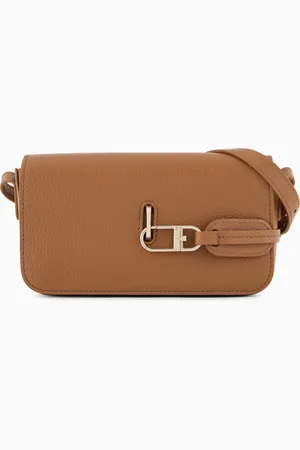 Giorgio Armani Mini-Umhängetasche aus vollnarbigem Leder