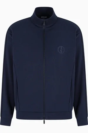 Giorgio Armani Sweatshirt mit Reißverschluss, gefertigt aus Baumwolle und Kaschmir