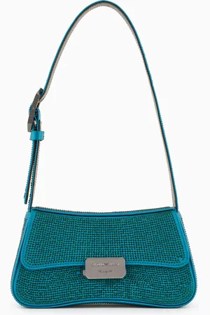 Emporio Armani Umhängetasche aus Satin mit Strasssteinen