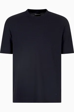 Emporio Armani ASV T-Shirt aus Jersey in Jacquard-Stoff-Verarbeitung