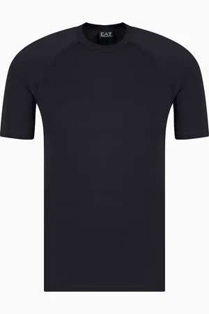EA7 Kurz??rmliges Rundhals-T-Shirt aus Lycra