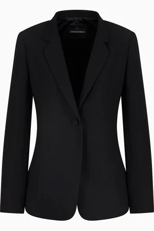 Emporio Armani Einreihiger Blazer aus Krepp-Lurex