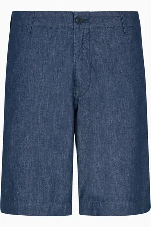 Emporio Armani Bermudashorts aus der Peace ASV Sonderkollektion, gefertigt aus Denim-Chambray