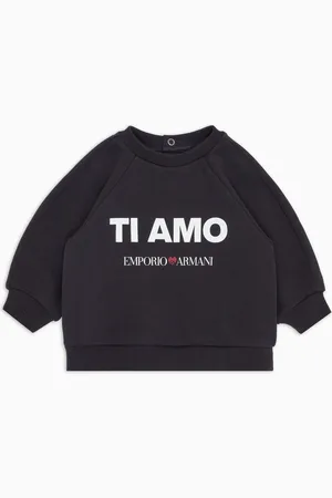 Emporio Armani ASV Sweatshirt aus French Terry mit „Ti amo“-Aufdruck