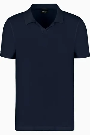 Giorgio Armani ASV Poloshirt mit kurzen Ärmeln, gefertigt aus elastischem Viskose-Jersey