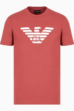 Emporio Armani T-Shirt aus Pima-Jersey mit Logo-Print