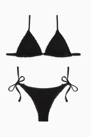 Emporio Armani Gepolsterter Triangel-Bikini aus Lycra, in Häkel-Optik