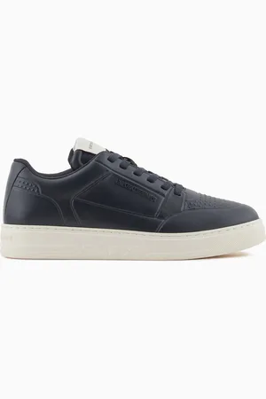 Emporio Armani Sneaker aus Leder mit seitlichem Logo