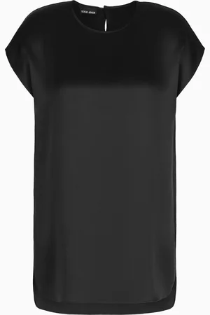 Giorgio Armani Lange Bluse aus doppellagigem Seidensatin