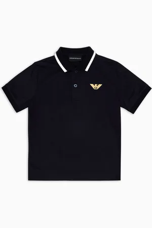 Emporio Armani ASV Poloshirt aus einer Jersey-Lyocell-Mischung mit Logo-Stickerei
