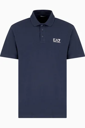 EA7 Tennis Club Poloshirt aus Baumwollstretch-Jersey