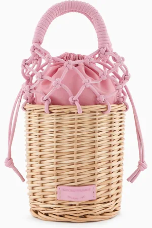 Emporio Armani Bucket Bag aus Korbgeflecht