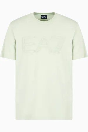 EA7 Logo Series T-Shirt mit kurzen ??rmeln aus Bio-Baumwolljersey