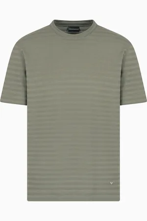 Emporio Armani ASV T-Shirt aus Jersey in Jacquard-Stoff-Verarbeitung