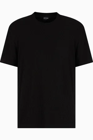 Giorgio Armani T-Shirt mit Rundhalsausschnitt aus einer elastischen Viskose-Mischung